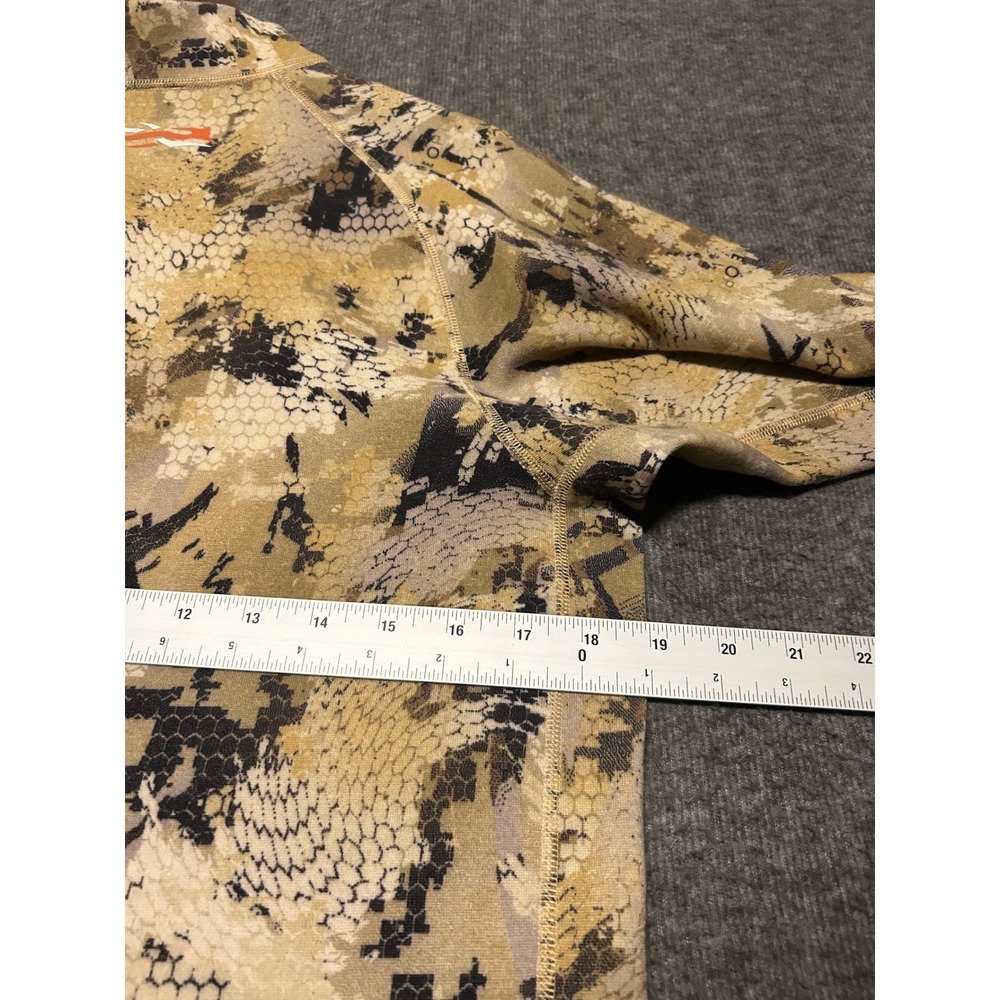 Sitka heavyweight 1/2 zip pullover merino baselayer medium camouflage - Picture 7 of 8